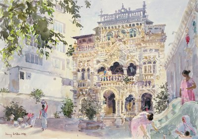 House on the Hill, Bombay, 1991 by Lucy Willis